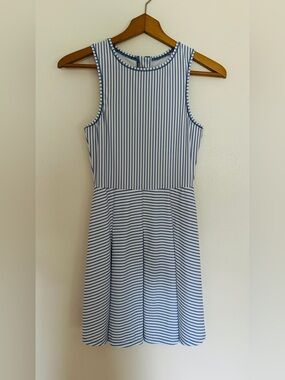 Addison Bay Blue White Striped Panama Racquet Active Tennis Dress Size XS NWOT